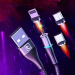 TWITCH 2.4A Magnetic Charging Cable Type C Micro USB Fast Charging for Mi10 HUAWEI P40 Pro Note 5G+