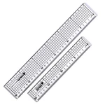 Yujie 2 in 1 20CM And 30cm Cutting Straight Ruler Anti-Cutting Rules Regular Rules Collage Rules Stationery Office Suppl