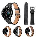 Bakeey 20MM Universal Silver Clasp Leather Watch Band Strap Replacement for Samsung Galaxy Watch4 Classic