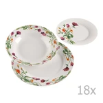 18-dielna sada porcelánových tanierov s dekoratívnym motívom VERSA Florian