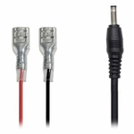 Kábel Evolveo StrongVision pro připojení externího zdroje napájení (CAM-PWRC) kábel • 3 metre • 1× Jack 3,5 mm a 1× 1,5 mm • 2× Faston 6,3 mm