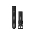 Remienok Garmin QuickFit 22, silikonový, černý, černá přezka (010-12863-00) řemínek k chytrým hodinkám • materiál: silikon • systém uchycení QuickFit 