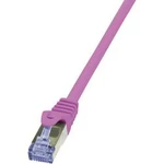Patch kabel LogiLink CAT6A S/FTP, růžová, 2 m