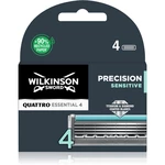Wilkinson Sword Quattro Essential 4 Precision Sensitive náhradní břity 4 ks