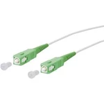 Optické vlákno kabel Metz Connect 151P7EAEA30E [1x SC APC zástrčka - 1x SC APC zástrčka ], 3.00 m, bílá