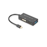 AV konvertor mini DisplayPort zástrčka ⇔ DVI-D spojka, HDMI zásuvka, VGA zásuvka Digitus AK-340419-002-S AK-340419-002-S