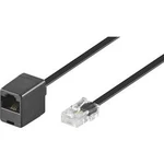 ISDN prodlužovací kabel Basetech BT-1602137, [1x RJ45 zástrčka 8p4c - 1x RJ45 zásuvka 8p8c], 10.00 m, černá