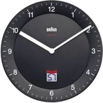 Analogové DCF nástěnné hodiny Braun, Ø 20 cm, černá