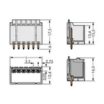 Konektor do DPS WAGO 2091-1410-100, 37.00 mm, pólů 10, rozteč 3.50 mm, 100 ks