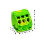 Polyethylenový připojovací blok 16 mm², WAGO 812-110, 38 mm , 12 ks