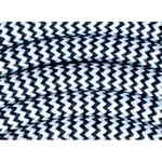 Textilní kabel H03VV-F 2x0,75 2m zigzag černo-bílá 24 (CYSY 2Dx0,75)