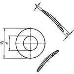 Pružné podložky vnitřní Ø: 3.2 mm M3 DIN 137 nerezová ocel A2 100 ks TOOLCRAFT A3 D137-A2 194666