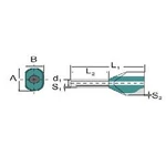 Dutinka Weidmüller 9037610000, 0.75 mm² x 8 mm, částečná izolace, světle modrá, 500 ks