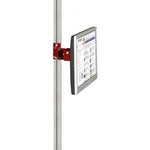 Manuflex LZ8205.3003 ESD-monitor nosič pro Alu-Aufbauportale s 80 mm jednoduše kloubem, VESA adaptér 100 mm, rubínově červená RAL 3003 vodivý