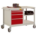 ESD-Mobile dílenském model 1 s polic, Šxhxv 1135 x 590 x 805 mm Manuflex LW1002.3003 LW1002.3003
