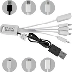 Nabíjecí kabel 5v1 USB 2.0 s mini, microUSB konektorem, typ C, 8-pin, spojkou Eaxus