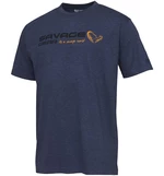 Savage gear triko signature logo t shirt blue melange - m