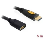 HDMI prodlužovací kabel Delock [1x HDMI zástrčka - 1x HDMI zásuvka] černá 5.00 m