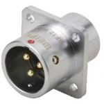 Deltron Connectors DELMSF1213/P3, kulatý konektor DIN, Provedení konektoru: zástrčka, vestavná IP67, mosaz, pochromovaná, pólů 3, 1 ks