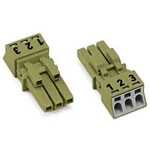 Síťový konektor WAGO zásuvka, počet kontaktů: 3, 16 A, 250 V, světle zelená, 50 ks