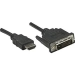DVI / HDMI kabel Manhattan [1x HDMI zástrčka - 1x DVI zástrčka 24+1pólová] černá 3.00 m