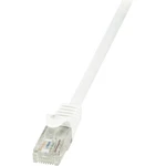 LogiLink CP2091U RJ45 sieťové káble, prepojovacie káble CAT 6 U/UTP 10.00 m biela s ochranou 1 ks