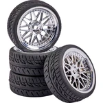 Carson Modellsport 1:10 cestný model  kompletné kolesá  Y-lúč chróm 4 ks