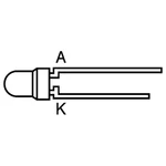 Kingbright L934YC LED s vývodmi   žltá guľatý 3 mm 10 mcd 50 ° 20 mA 2.1 V