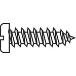 TOOLCRAFT 839814  okrúhla skrutka do plechu 2.9 mm 9.5 mm drážka DIN 7971   ocel pozinkované 20 ks