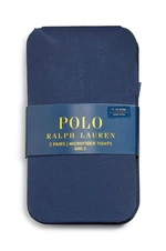 Dětské punčocháče Polo Ralph Lauren 2-pack tmavomodrá barva