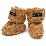 T-TOMI TEDDY Booties Brown dětské capáčky 3-6 months 1 ks