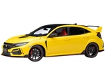 2021 Honda Civic Type R (FK8) RHD (Right Hand Drive) Sunlight Yellow Limited Edition 1/18 Model Car by Autoart