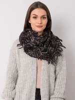 Black melange women's scarf