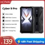 HOTWAV Rugged Phones P60 6.3" 8GB + 128GB 7500mAh Mobile Phone NFC Support Google Pay 48MP Triple Camera Cyber 9 Pro Smartphone