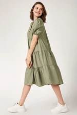 Bigdart 1937 Watermelon Dress in Layers with Sleeves - Green