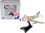 North American F-86F Sabre Fighter Aircraft "Mig Mad Marine" United States Air Force 1/110 Diecast Model Airplane by Postage Stamp
