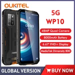 OUKITEL WP10 IP68 Waterproof 5G Rugged Smartphone 8GB+128GB 8000mAh 48MP Camera 6.67'' FHD+ Global Version NFC Mobile Phone