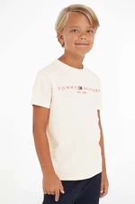 Dětské bavlněné tričko Tommy Hilfiger růžová barva, s potiskem