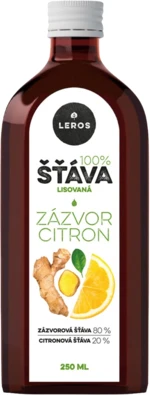 LEROS 100% šťáva zázvor a citron 250 ml