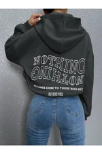 Know Women's Smoked Printed Oversized Sweatshirt.