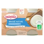 BABYBIO Brassé z francouzského mléka natur 2x130 g