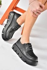 Fox Shoes Black Thick Soled Women's Casual Shoes