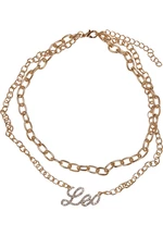 Diamond Zodiac Leo náhrdelník - zlaté barvy