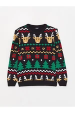 LC Waikiki Crew Neck Christmas Theme Long Sleeve Boy Knitwear Sweater