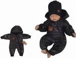 Z&amp;Z Dětská přechodová, prošívaná kombinéza černá, vel. 74 (6-9m)