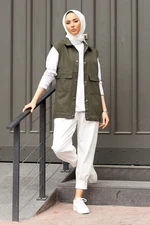 InStyle Flip-Flops Gabardine Vest - Khaki