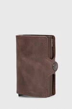 Kožená peňaženka Secrid hnedá farba