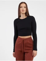 Black women's basic long-sleeved T-shirt Noisy May Aya - Women