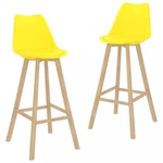 Barová židle 2 ks Dekorhome Žlutá,Barová židle 2 ks Dekorhome Žlutá
