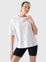 Dámske oversize tričko bez potlače - biele